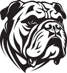 Courageous Canine Bulldog Design Emblem Elegance in Black Bulldog Logo Excellence