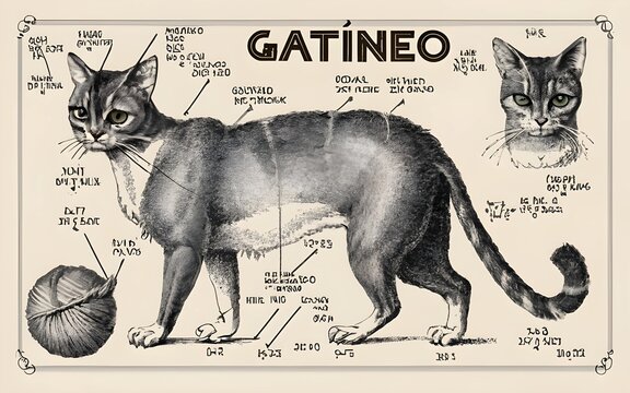 Cat Gato Gatineo - Project Old Paper