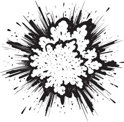 Bam Vector Artistry Explosive Emblem in Black Comic Book Impact Black Logo Design with Explosion