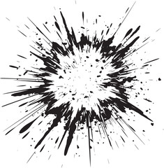 Dynamic Black Logo Comic Explosion Vector Icon Bam Vector Artistry Explosive Emblem in Black