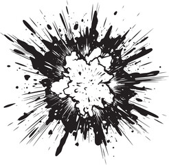 Iconic Burst Comic Explosion Logo in Black Action Packed Art Black Explosive Logo Vector Icon