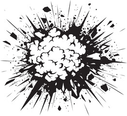 Vector Artistry Unveiled Comic Explosion Emblem Explosive Impact Black Comic Explosion Icon in Vector