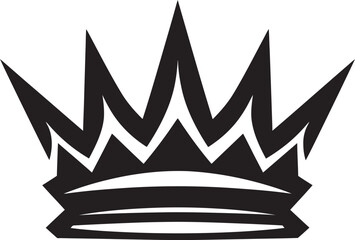 Elegant Sovereignty Crown Design in Black Symbol of Royalty Black Crown Emblem