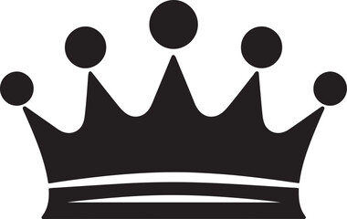 Royal Grandeur Black Crown Icon in Vector Crown of Distinction Black Logo Design