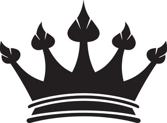 Monarchs Elegance Black Logo with Crown Regal Excellence Vector Icon in Black