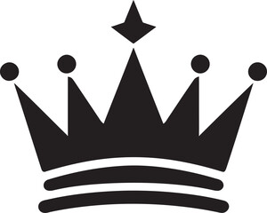Crown of Distinction Black Logo Design Black and Exquisite Crown Vector Symbol