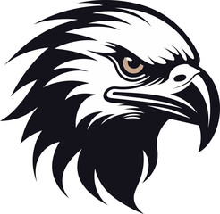 Aerial Supremacy Black Eagle Design Logo Iconic Majesty Unleashed Black Emblem Design