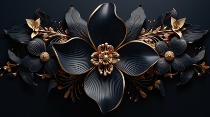 Naklejka premium Black orchid flower