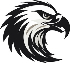 Aerial Dominance Black Eagle Design Logo Noble Soar Black Eagle Logo Mastery