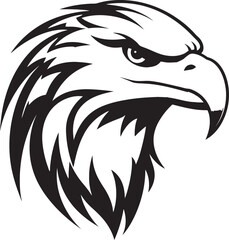 Black Beauty Logo of the Noble Eagle Eagle Excellence Black Icon in Vector