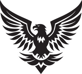 Raptors Realm Vector Icon in Black Vector Artistry Unveiled Eagle Emblem
