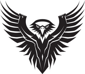 Symbol of Freedom Black Eagle Vector Icon Vector Artistry Redefined Eagle Emblem