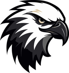 Eagle Excellence Black Icon in Vector Eagles Grace Black Logo with Majestic Bird
