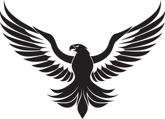 Black Beauty Logo of the Noble Eagle Eagle Excellence Black Icon in Vector