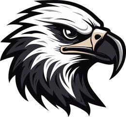 Symbol of Flight Black Eagle Vector Emblem Eagles Elegance Emblem of Power in Black