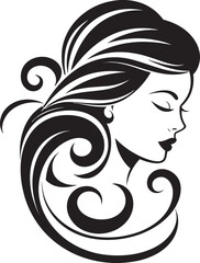 Timeless Elegance Black Face Design Emblem Elegance Unveiled Logo with Black Female Face