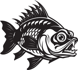X Ray Vision of the Deep Vector Fish Skeleton Revealing the Abyss Fish Skeleton Logo Design