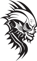 Seafloor Sculpture Vector Fish Skeleton Design Nautical X Ray Fish Skeleton Logo Symbol