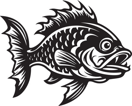 Anatomical Aquatic Fish Bone Logo Symbol Skeletal Beauty Beneath Vector Fish Icon