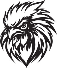 Fototapeta premium Graceful Rooster Logo A logo that exudes grace and charm Minimalistic Chicken Symbol A minimalistic approach to the iconic rooster
