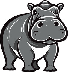 Hippo Artwork for Modern Branding Hippo Logo with Grace and Style