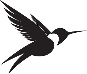 Hummingbird Emblem for Modern Branding Hummingbird Silhouette in Vector Art