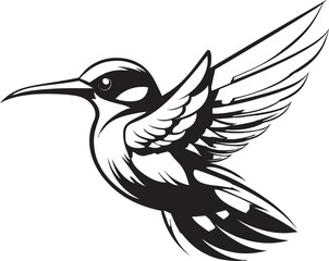 Sleek Hummingbird Vector Icon Hummingbird Graphic with Elegance
