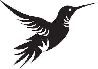 Hummingbird Emblem with a Twist Hummingbird Silhouette for Your Brand