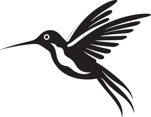 Bold Black Hummingbird in Profile Hummingbird Artwork for Modern Branding