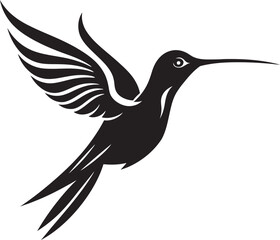 Hummingbird Symbol with Grace and Style Hummingbird Profile in Vector Art