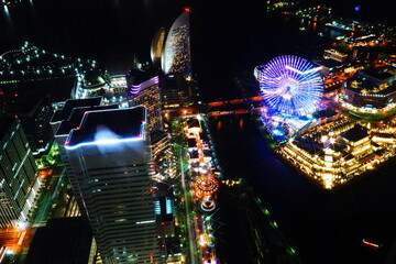 横浜みなとみらいの夜景