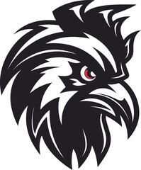 Bold Rooster Vector Emblem Rooster Symbol with a Twist