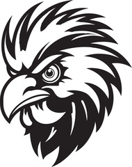 Rooster Profile in Elegant Design Modern Rooster Vector Artwork
