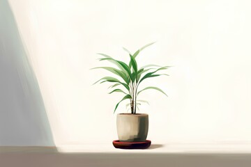Fototapeta na wymiar plant in a vase made by midjeorney