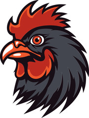 Bold Black Rooster Symbol for Impact Rooster Iconic Design for Your Brand