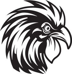 Modern Rooster Emblem with Sleek Lines Rooster Profile with Timeless Appeal