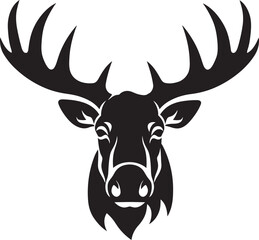 Majestic Moose Symbol in Sleek Design Minimalistic Moose Logo for Modern Branding