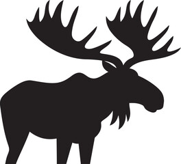 Moose Majesty with Contemporary Appeal Regal Moose in Bold Black Design