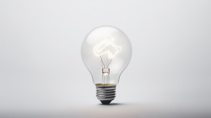 light bulb on a white background, concept light idea, brainstorming business