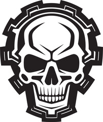 Cyberpunk Dream The Mechanical Skull Profile Abstract Machine Icon The Soul of the Future