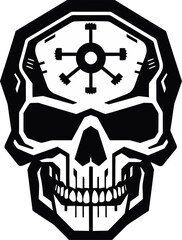 Vector Artistry The Skull of the Future Gothic Mechanical Skull A Gothic Industrial Vision