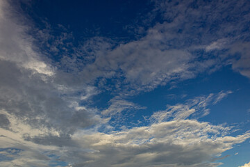 Naklejka na ściany i meble blue sky background with white clouds.Sky clouds. White clouds on blue sky.