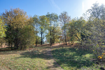 Autumn view of South Park in city of Sofia, Bulgaria