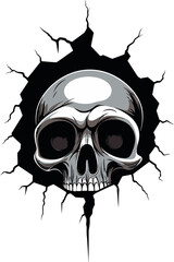 Mystical Gaze The Eerie Wall Skull Symbol Intriguing Wall Design The Hidden Skulls Return
