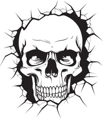 Skulls Revelation Emerging from the Walls Veil Secretive Portal The Mysterious Cracked Wall Skull