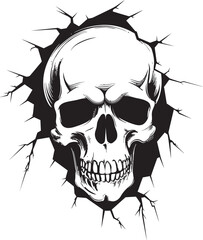 Unmasking the Secrets The Cracked Walls Skull Icon A Glimpse of Darkness The Vector Skulls Emergence