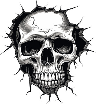 The Emergence of Mystery A Vector Skull Icon Unveiled Gothic Wall Resurgence The Hidden Gaze of the Skull