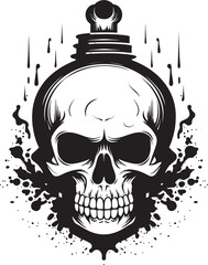 Sinister Skull Graphic Intriguing Vector Icon Deaths Grin Vector Spooky Skull Symbol