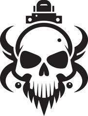 Obsidian Skull Art Elegantly Dark Vector Symbol Skull Silhouette Vector Eerie Head Design