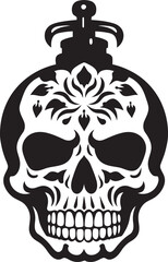 Occult Skull Concept Dark Vector Image Darklords Skull Vector Ominous Symbol Design